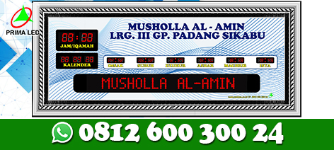 Jam Masjid Digital Tipe 56 plus Running Text